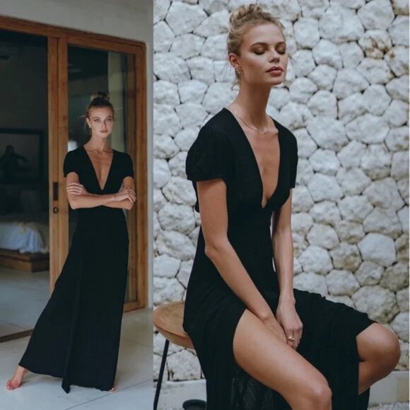 Pampelone Valentina Maxi Dress (Black XS) - Picture 2 of 7